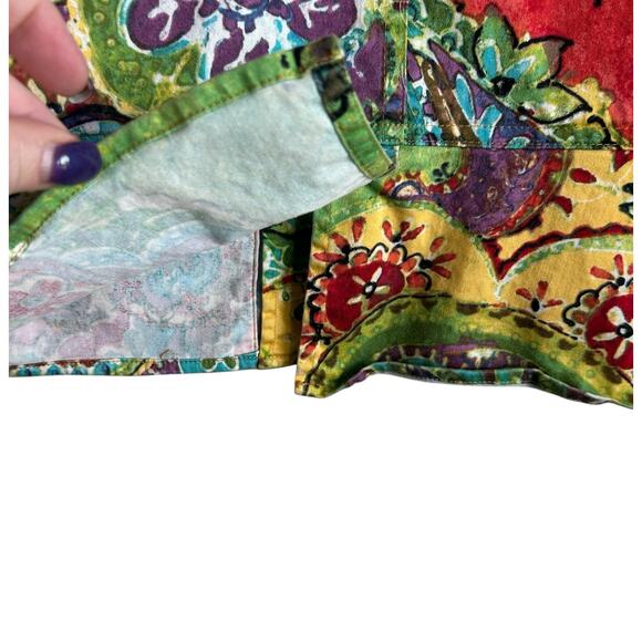 Chicos 1 Women Jacket M Colorful Paisley Whimsy Artsy Boho Maximalist Eclectic - Picture 9 of 13
